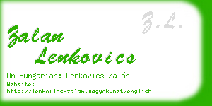 zalan lenkovics business card